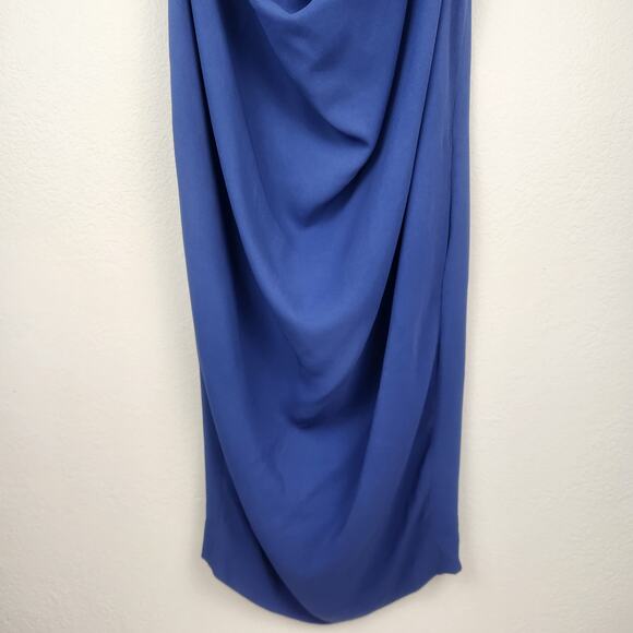 Marta Martino Tati Dress in Blue Size 38 Italian US Small Cowl Neck Sleeveless - Picture 3 of 9